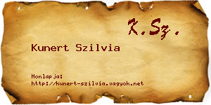 Kunert Szilvia névjegykártya